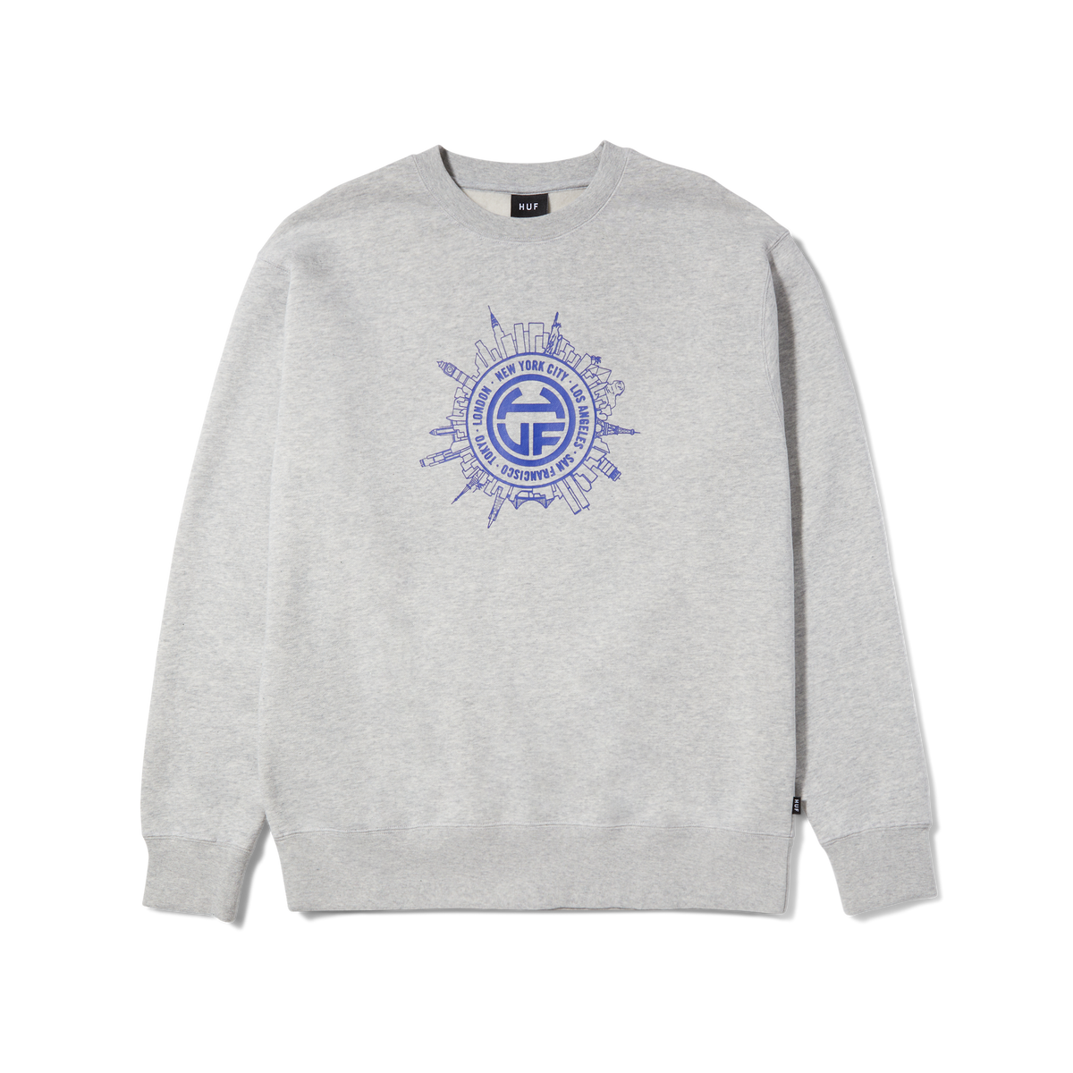 HUF Internationally Known Crewneck Sweatshirt Heather Grey