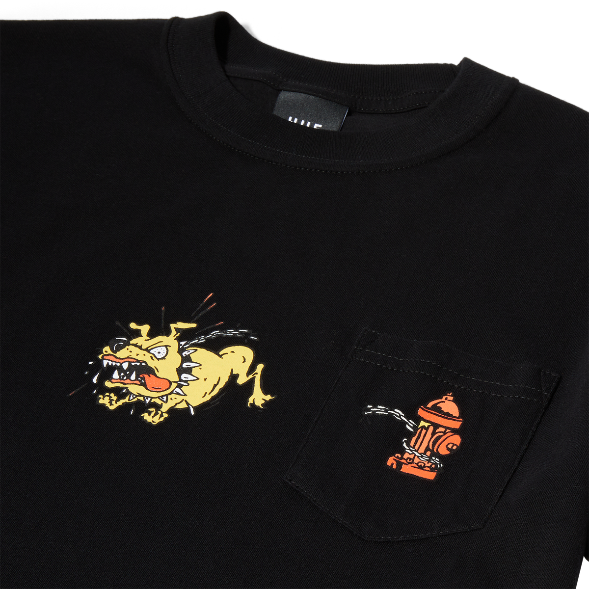 HUF Junkyard Dog Pocket T-Shirt Black