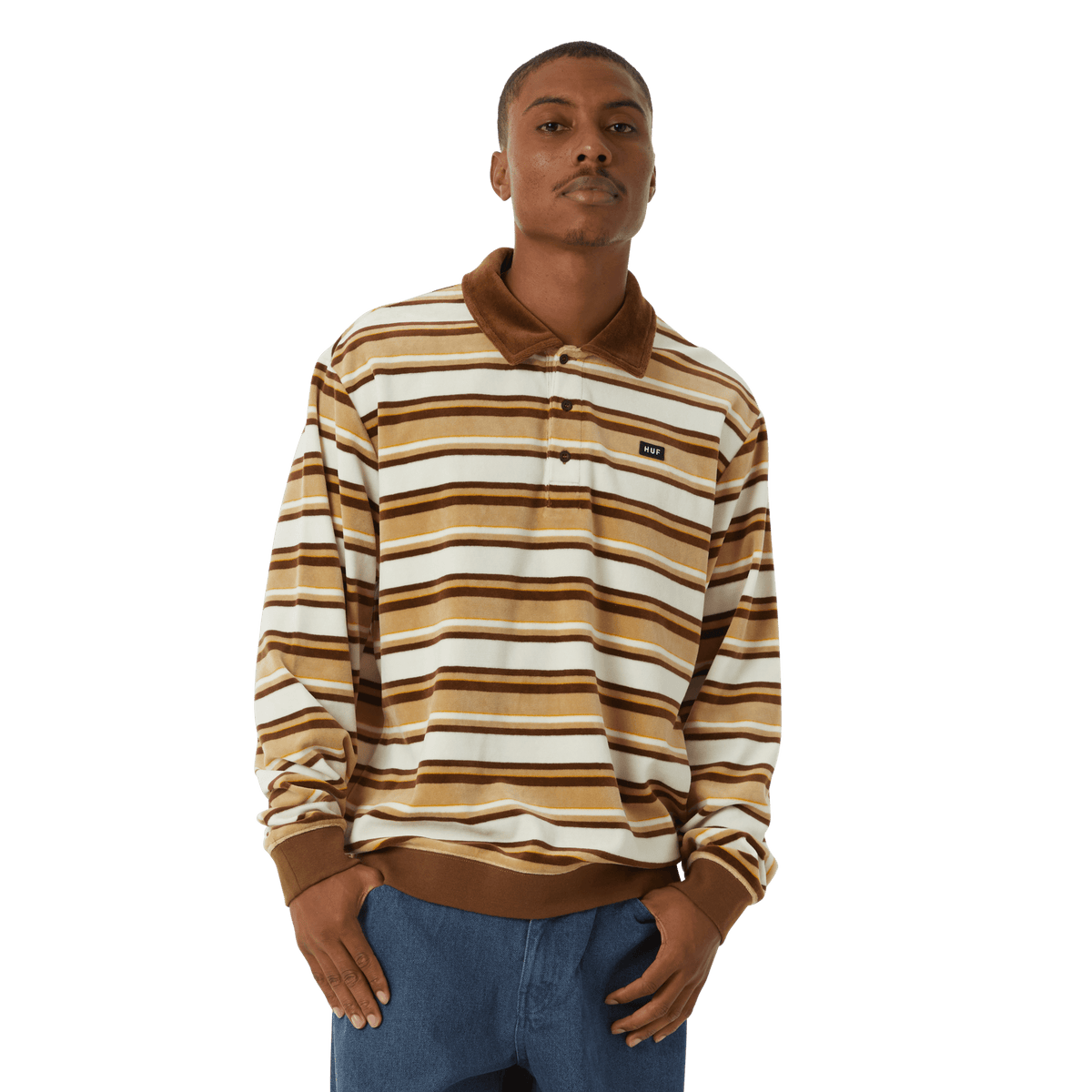 Huf Kramer Long Sleeve T-Shirt Velour Shirt – HUF WORLDWIDE UK