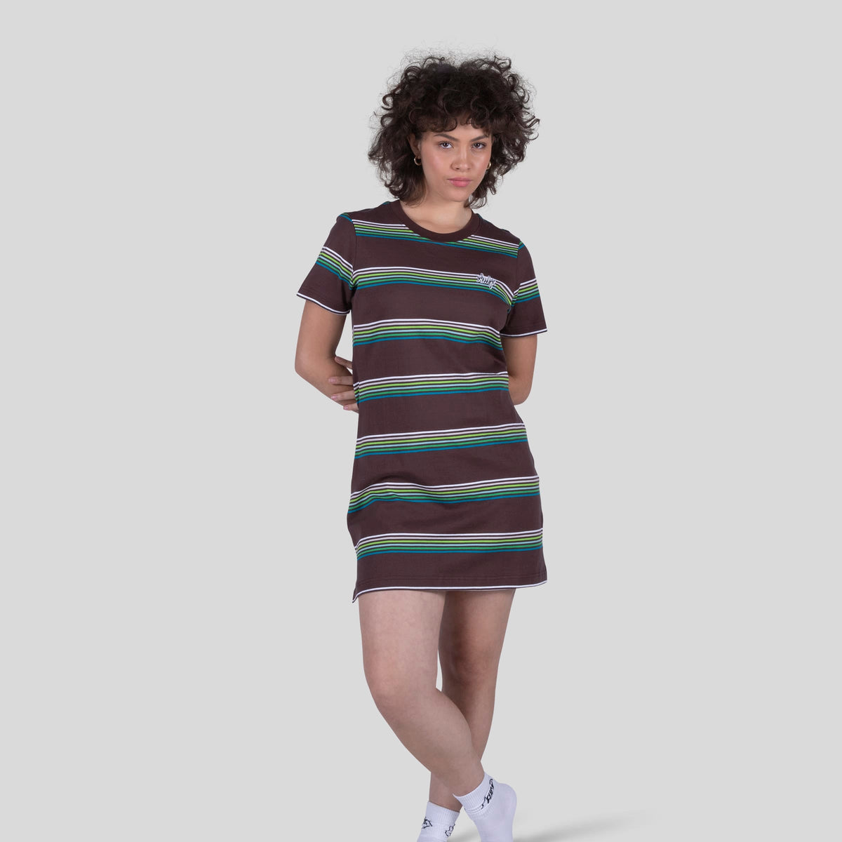 HUF Landmark Knit Dress Brown