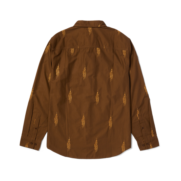 Huf Larkin Embroidered Work Shirt Bison