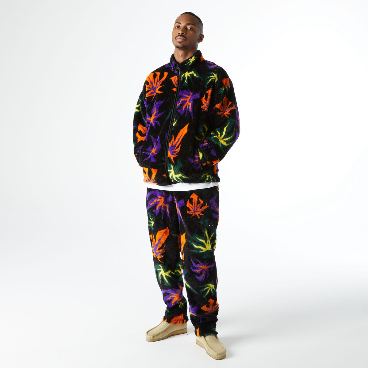 Huf Lowell Jacquard Sherpa Full-Zip Fleece