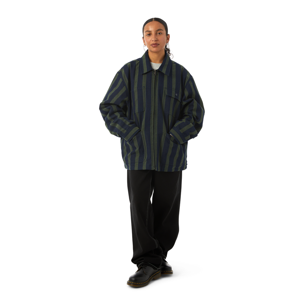 Huf Ludlow Denim Chore Jacket Avocado