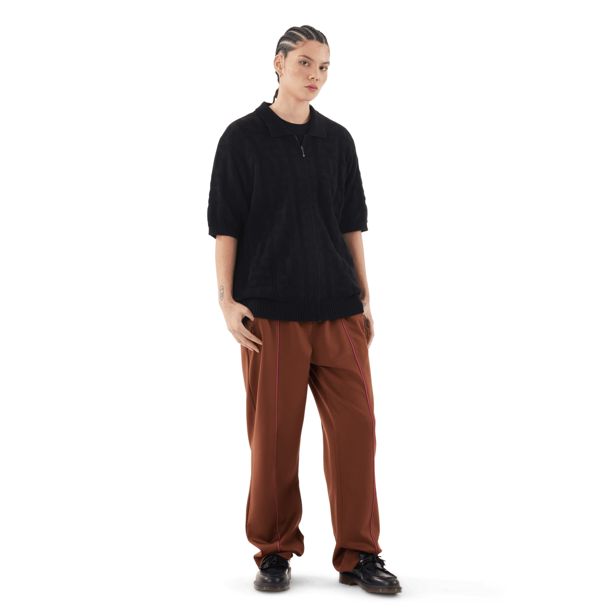 Monogram Jacquard Zip Sweater