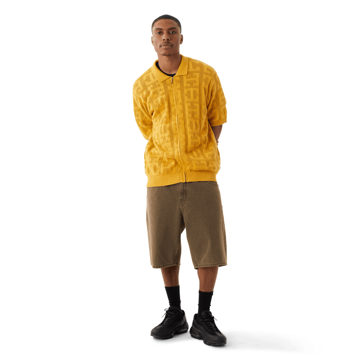 Monogram Jacquard Zip Sweater