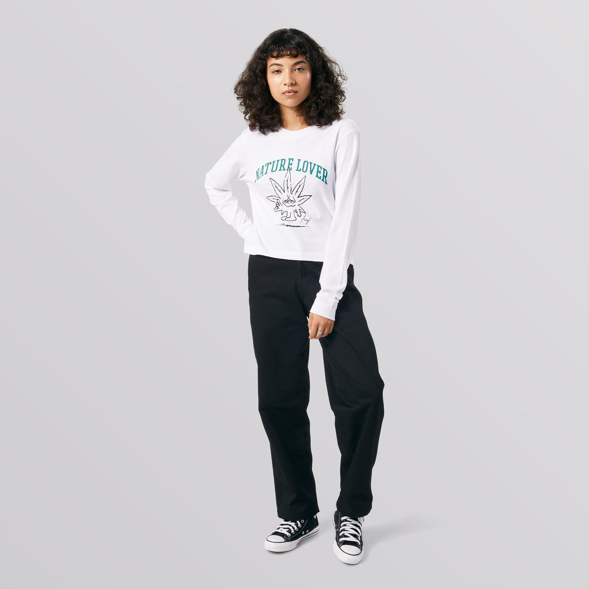 Huf Nature Lover Crop Long Sleeve T-Shirt