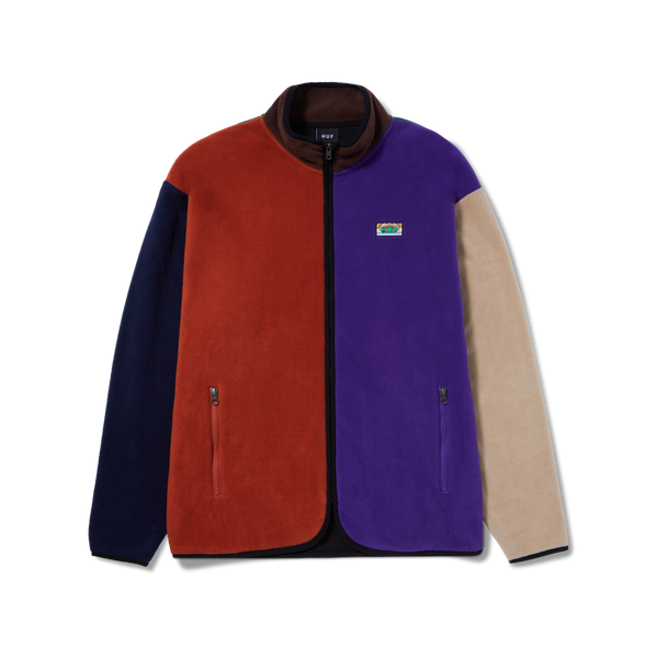 Huf New Day Color Block Tech Fleece Emerald