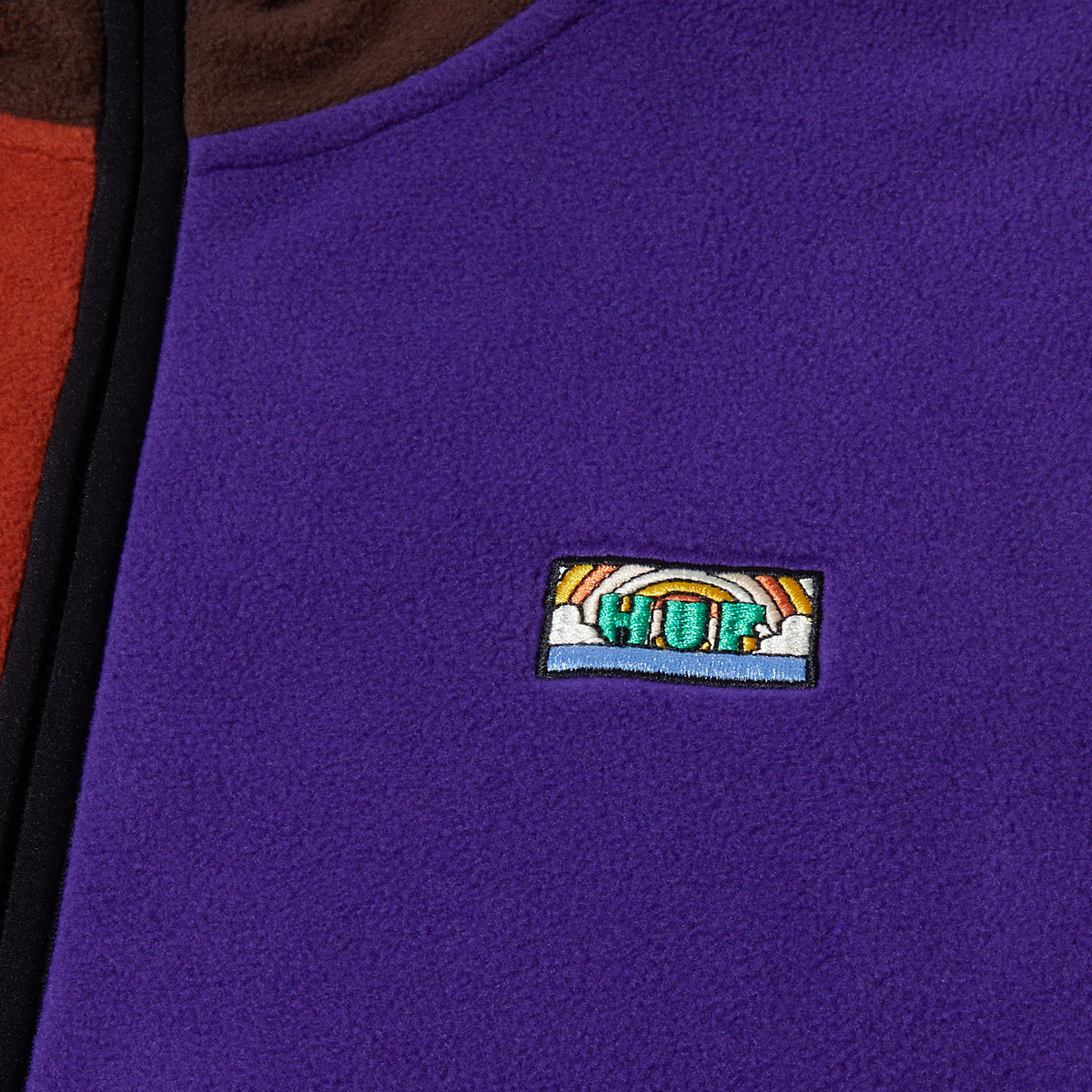 Huf New Day Color Block Tech Fleece Emerald