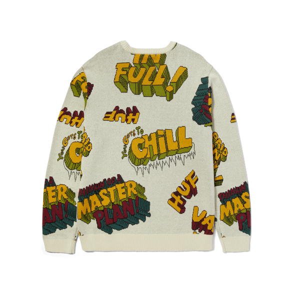 Huf Paid In Full Crewneck Sweater Cream