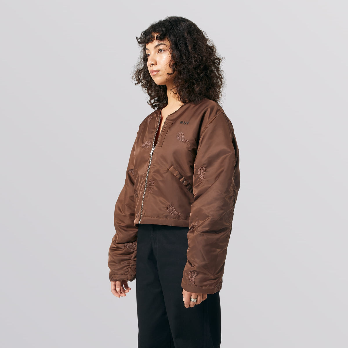 Huf Paisley Satin Bomber Jacket