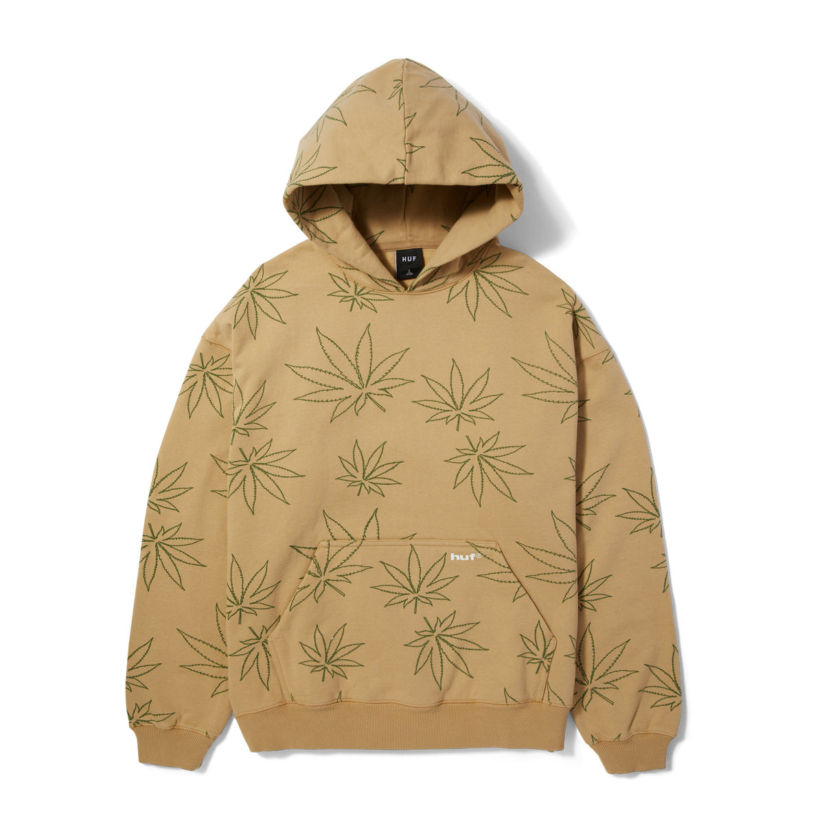 Huf Plantlife Fleece Hoodie Oatmeal