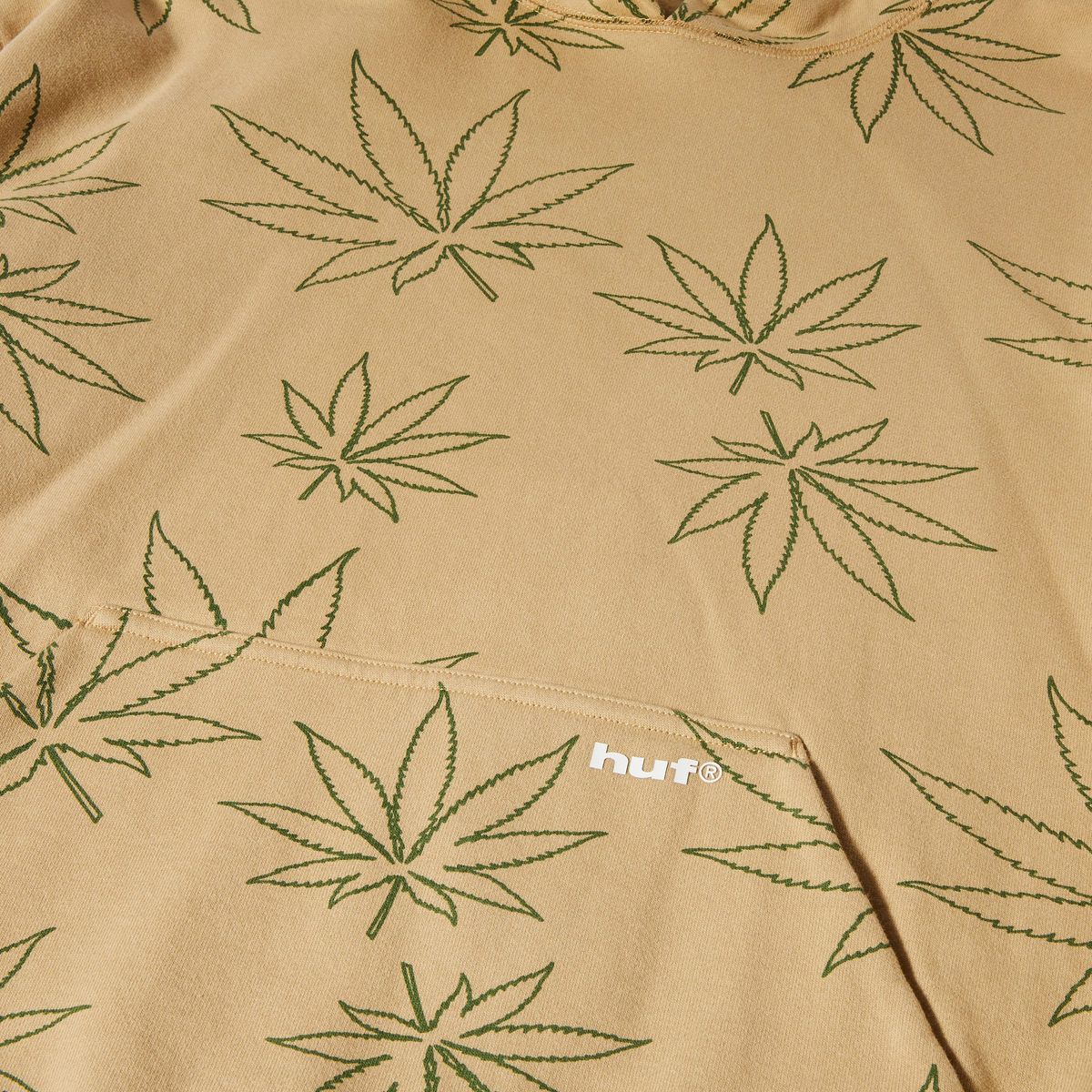 Huf Plantlife Fleece Hoodie Oatmeal
