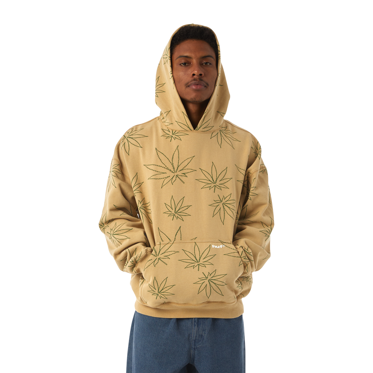 Huf Plantlife Fleece Hoodie Oatmeal