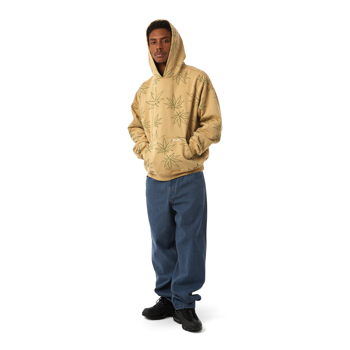 Huf Plantlife Fleece Hoodie Oatmeal