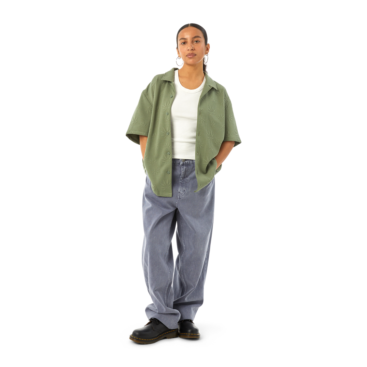 Huf Plantlife Jacquard Shirt Moss