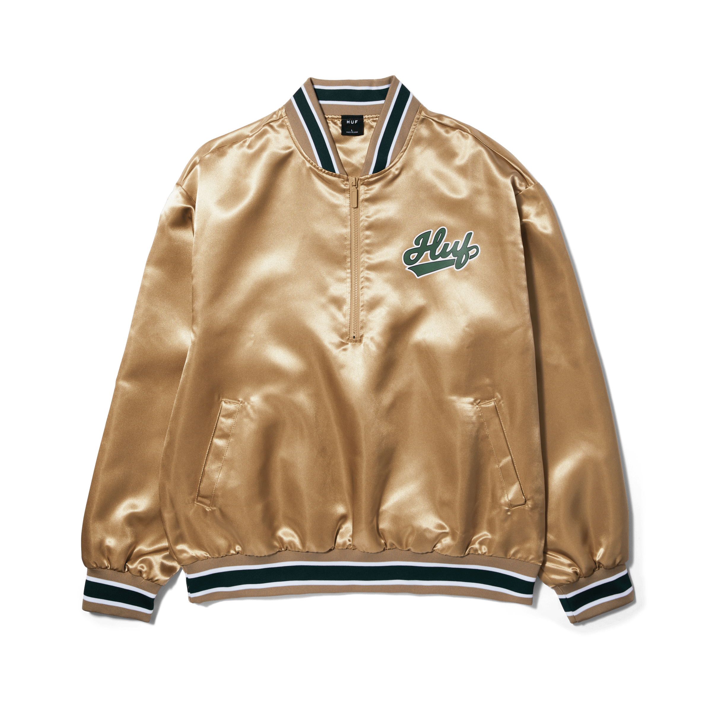 定価22000円HUF SATIN BASEBALL JACKET スタジャン HUF - 【美品】HUF ハフ ジャケット サイズ:M / 23AW ナイロン