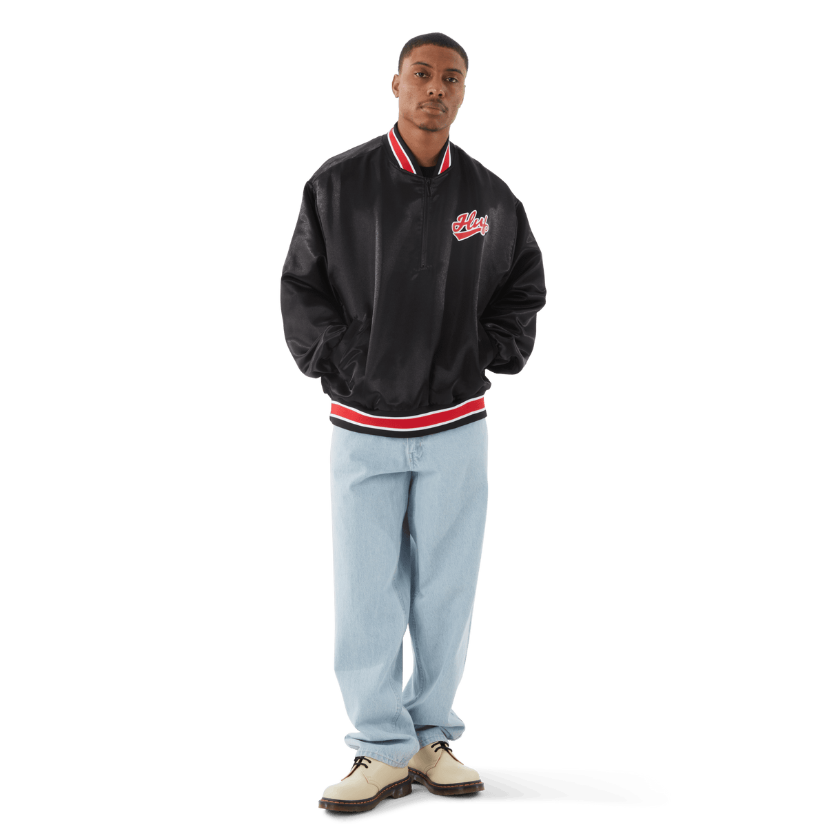 Pop Fly Satin Baseball Jacket