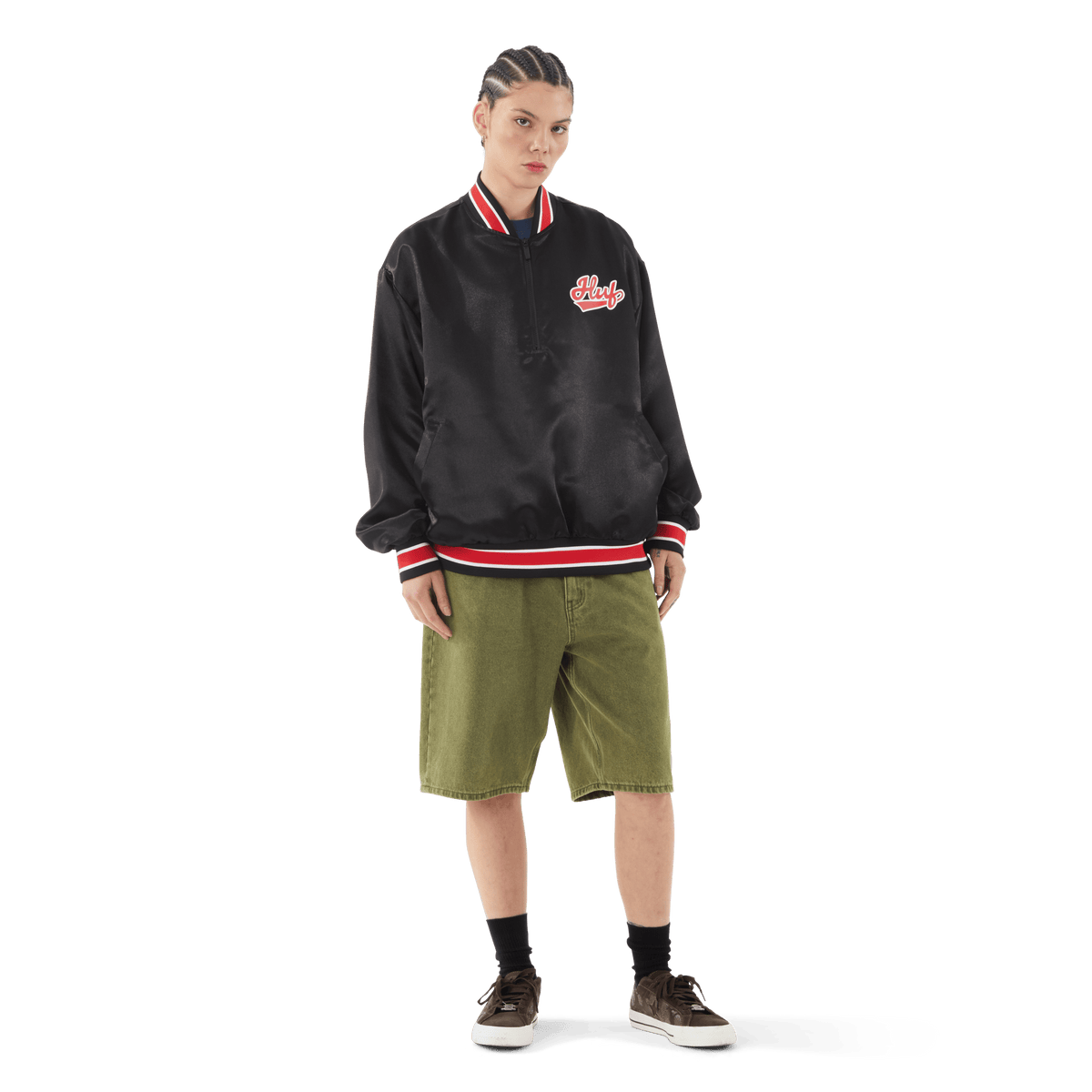 Pop Fly Satin Baseball Jacket