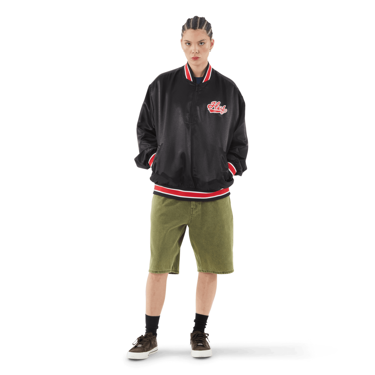 Pop Fly Satin Baseball Jacket