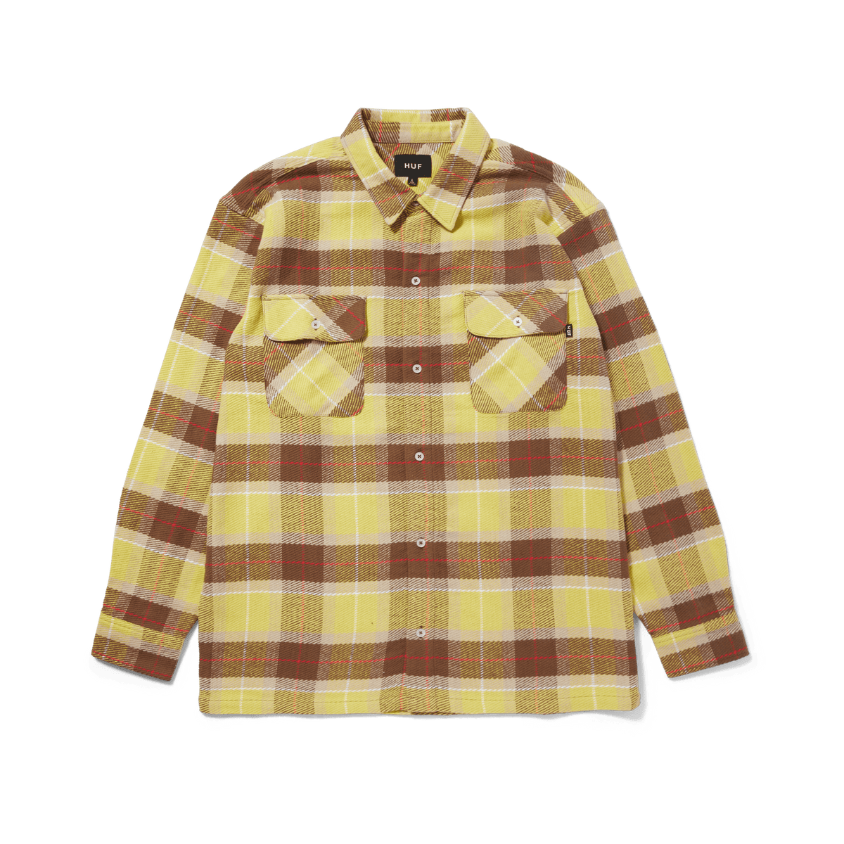 Huf Prescott Flannel Shirt Yellow