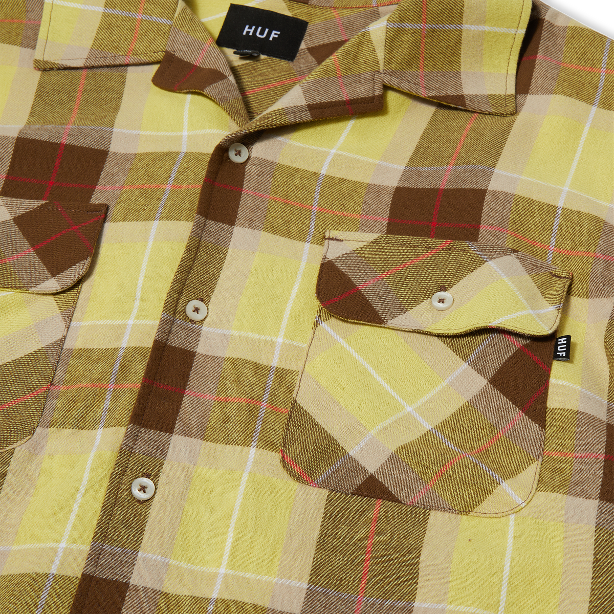 Huf Prescott Flannel Shirt Yellow