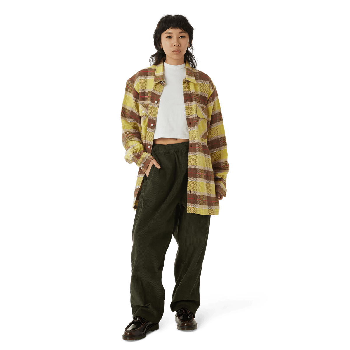 Huf Prescott Flannel Shirt Yellow