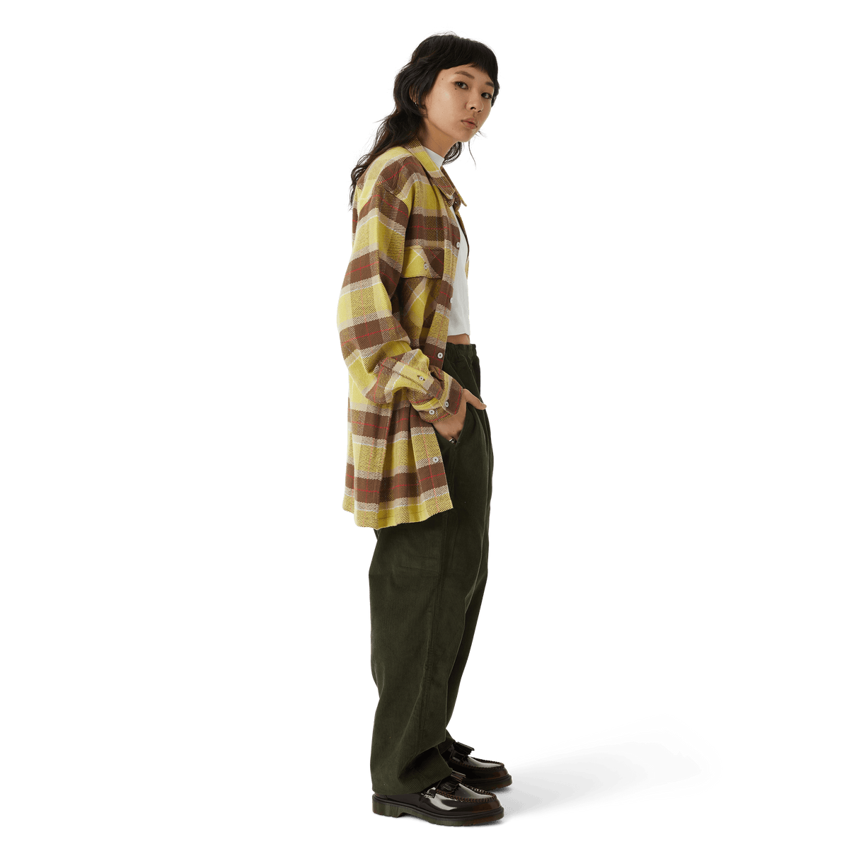 Huf Prescott Flannel Shirt Yellow