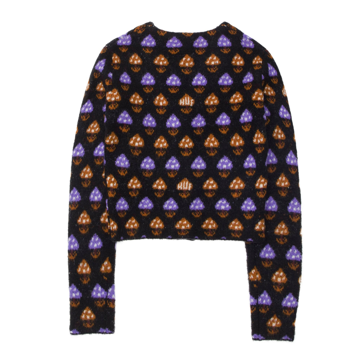 HUF Shroom Cropped Cardigan Sweater Black