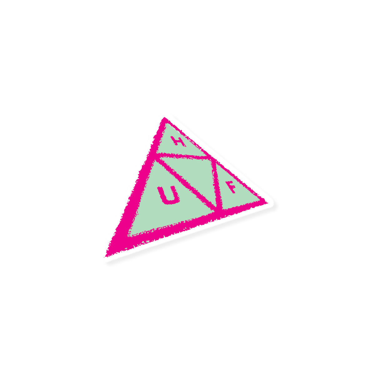 Skewed Triple Triangle Sticker