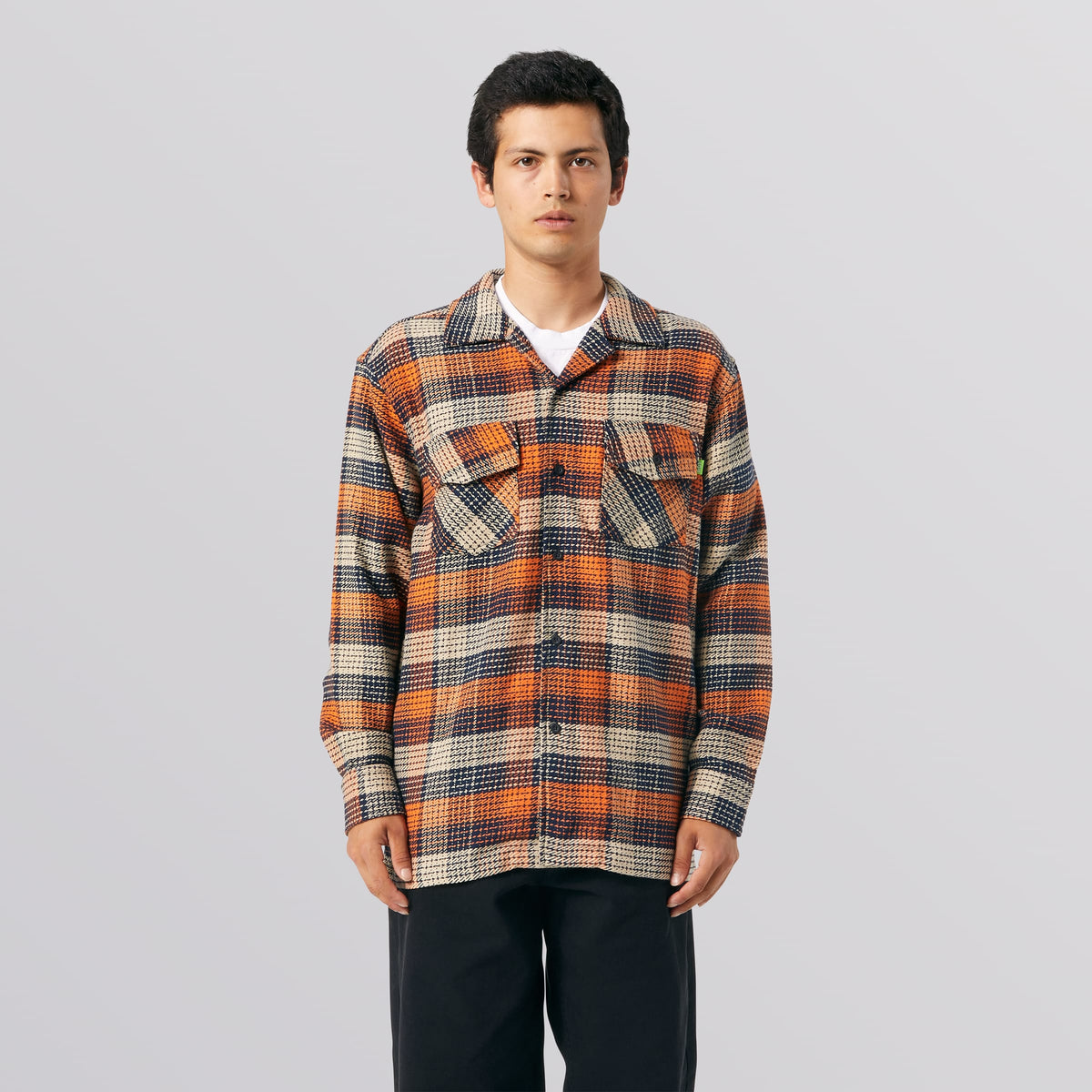 Huf Smash Flannel Overshirt Orange