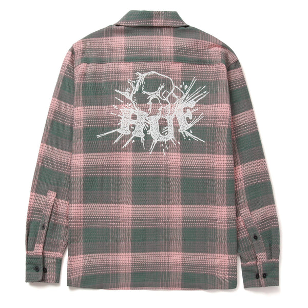  Huf Smash Flannel Overshirt Pink