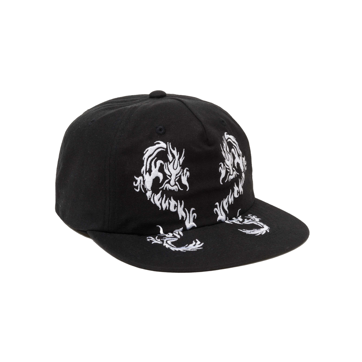 Huf Twin Dragon Snapback Hat Black