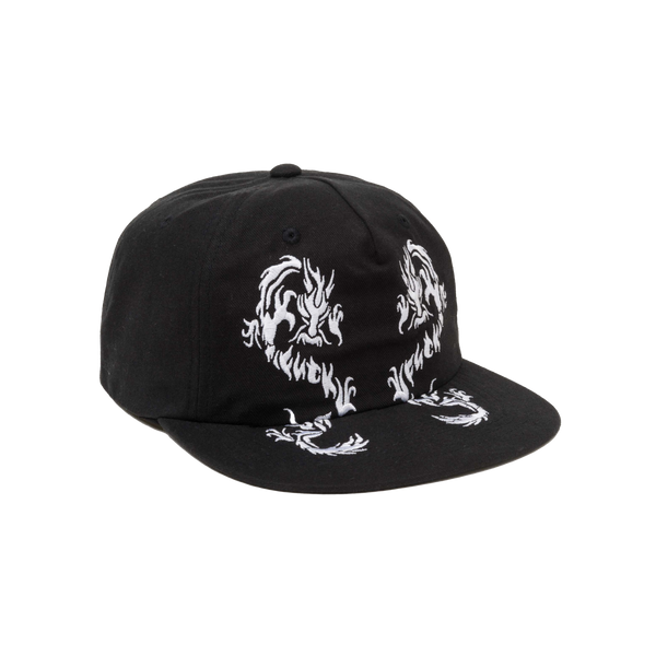 Huf Twin Dragon Snapback Hat Black