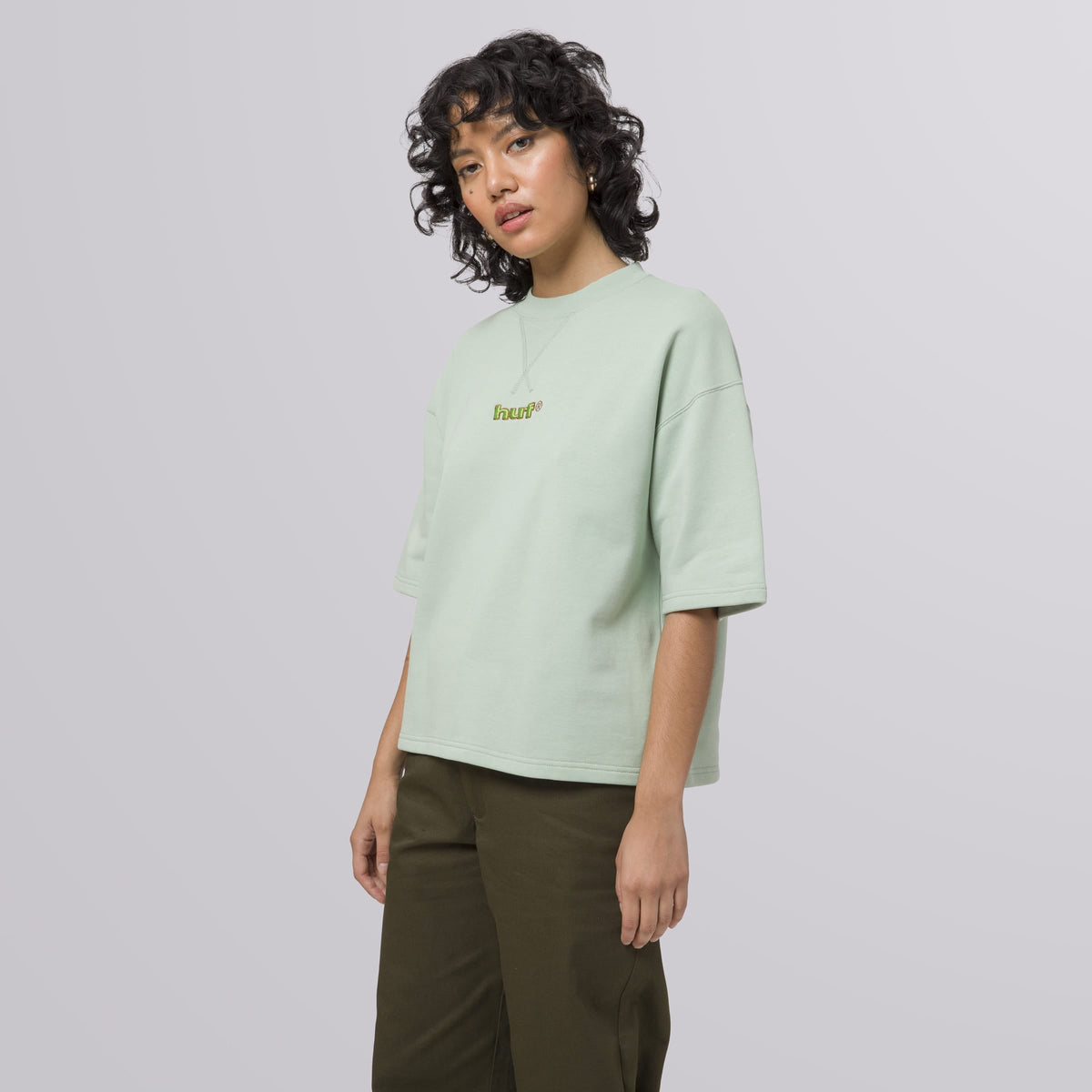 HUF Varsity French Terry Top Mint