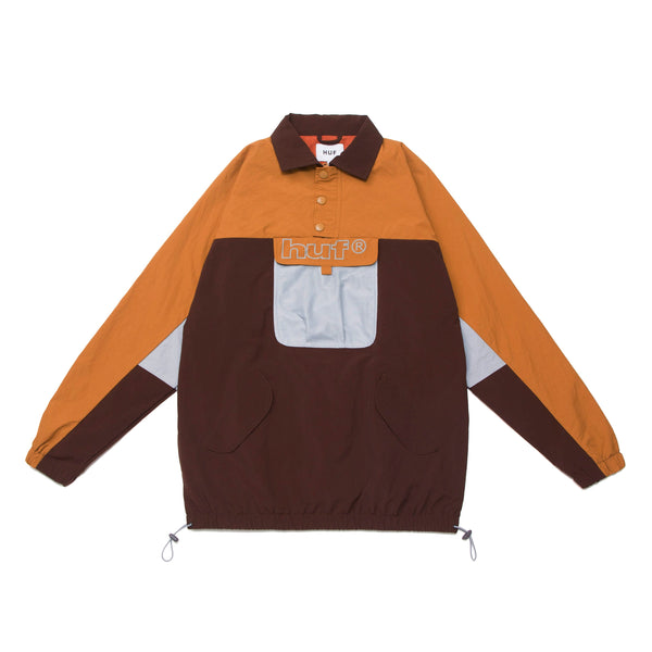 HUF Womens Blocked Windbreaker Jacket Burnt Orange